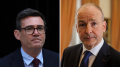 Andy Burnham to meet Irish Taoiseach for first time Andy Burnham to meet Irish Taoiseach for first time